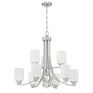 Craftmade Bolden 9-Light Transitional Chandelier in Brushed Polished Nickel