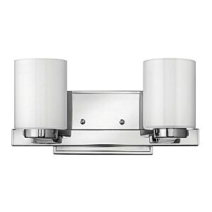 Hinkley Miley 2-Light Bathroom Vanity Light In Chrome