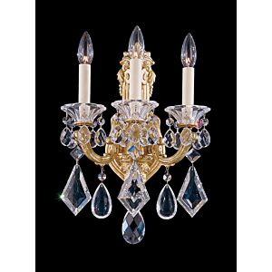 La Scala Three Light Wall Sconce in Heirloom Gold by Schonbek