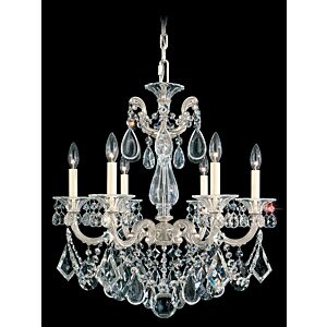 La Scala Six Light Chandelier in Parchment Gold by Schonbek