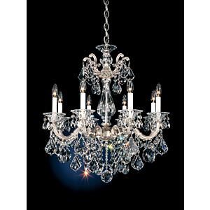 La Scala Eight Light Chandelier in Heirloom Gold by Schonbek