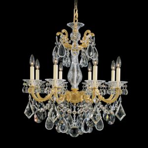 La Scala Eight Light Chandelier in Heirloom Bronze by Schonbek