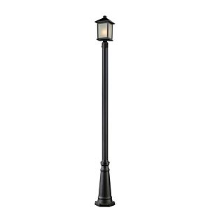 Z-Lite Holbrook 1-Light Outdoor Post Mounted Fixture Light In Black