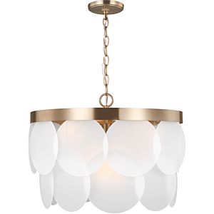 Visual Comfort Studio Mellita 6-Light Pendant Light in Satin Brass