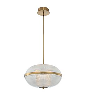 Portland LED Pendant in Winter Brass by Kalco