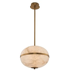 Canterbury LED Pendant in Winter Brass by Kalco