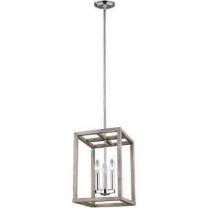 Generation Lighting Moffet Street 3-Light Foyer Light in Washed Pine