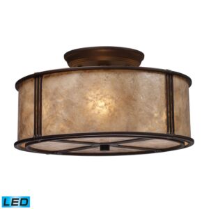 Barringer 3-Light LED Semi-Flush Mount in Aged Bronze