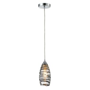 Twister 1-Light Mini Pendant in Polished Chrome