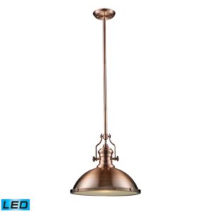 Chadwick 1-Light LED Pendant in Antique Copper