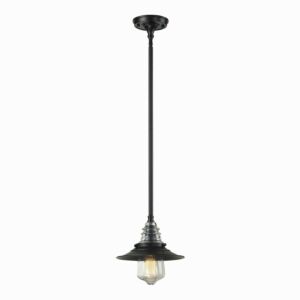 Insulator Glass  Mini Pendant in Oil Rubbed Bronze by ELK Home