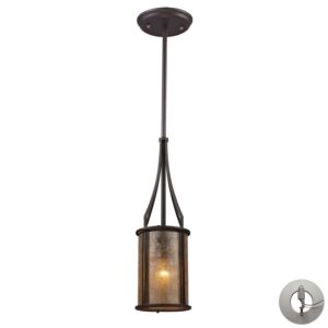 Barringer 1-Light Mini Pendant in Aged Bronze