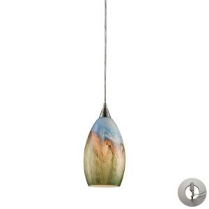 Geologic 1-Light Mini Pendant in Satin Nickel