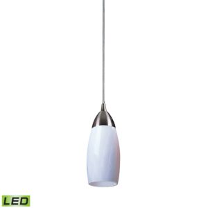 Milan 1-Light LED Mini Pendant in Satin Nickel