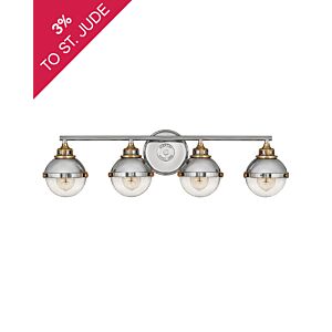 Hinkley Fletcher 4-Light Bathroom Vanity Light In Polished Nickel