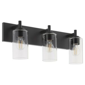 Fallstaff Three Light Vanity in Matte Black by Quorum International