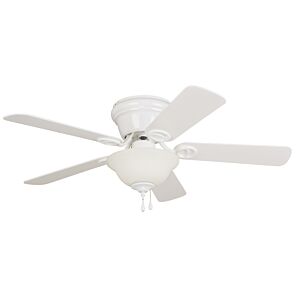 Craftmade 42" Wyman Flush Mount Ceiling Fan in White