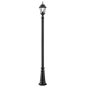 Z-Lite Wakefield 1-Light Outdoor Post Mounted Fixture Light In Black