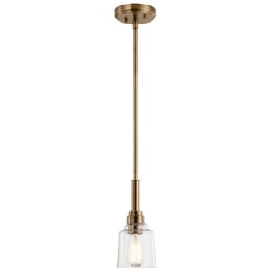 Aivian One Light Mini Pendant in Weathered Brass by Kichler