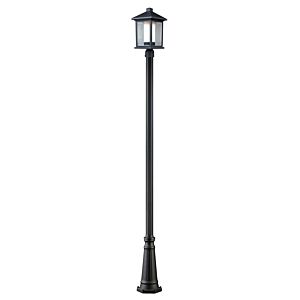 Z-Lite Mesa 1-Light Outdoor Post Mounted Fixture Light In Black