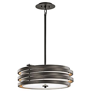 Roswell Three Light Pendant in Olde Bronze by Kichler