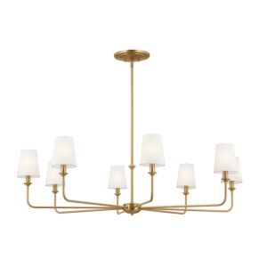 Pallas 8-Light Chandelier in Brushed Natural Brass