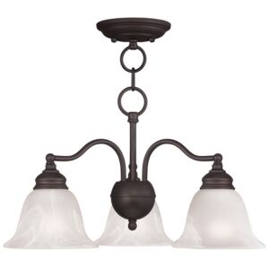 Essex 3-Light Chandelier with Ceiling Mount in Bronze