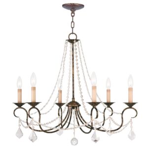 Pennington 6-Light Chandelier in Hand Applied Venetian Golden Bronze