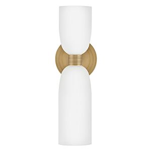 Tallulah 2-Light LED Wall Sconce in Lacquered Brass