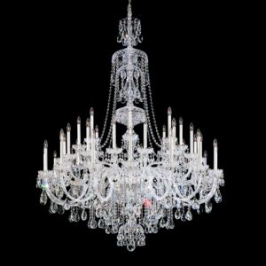 Sterling 45 Light Chandelier in Silver by Schonbek