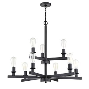 Craftmade Chicago 9 Light Chandelier in Flat Black