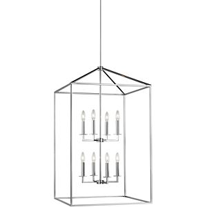 Generation Lighting Perryton 8-Light Foyer Light in Chrome