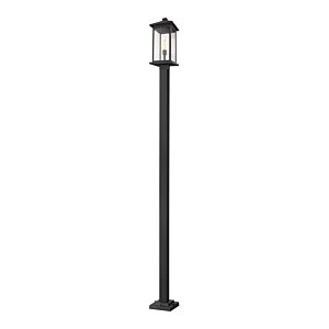 Z-Lite Portland 1-Light Outdoor Post Mounted Fixture Light In Black