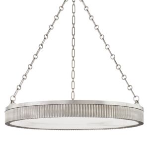 Lynden Eight Light Pendant in Antique Nickel by Hudson Valley