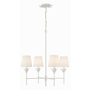 Broche 4-Light Chandelier in Matte White