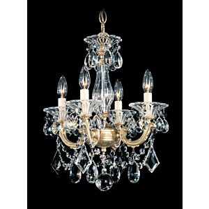 La Scala Four Light Chandelier in French Gold by Schonbek