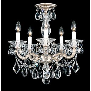 La Scala Five Light Semi Flush Mount in Antique Silver by Schonbek