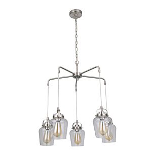 Craftmade Trystan 5-Light Chandelier in Brushed Polished Nickel