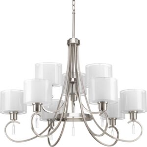 Invite 9-Light Chandelier in Brushed Nickel