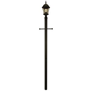 Craftmade Fluted Direct Burial 84" Outdoor Light Post in Textured Matte Black