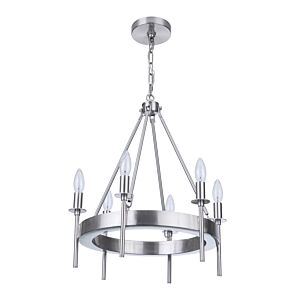 Craftmade Larrson 6-Light Chandelier in Brushed Polished Nickel