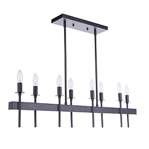 Craftmade Larrson 8-Light Kitchen Island Light in Flat Black