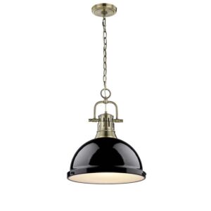 Duncan  Pendant in Aged Brass by Golden Lighting