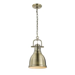 Duncan  Pendant in Aged Brass by Golden Lighting