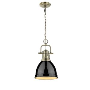 Duncan  Pendant in Aged Brass by Golden Lighting