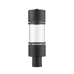 Z-Lite Luminata 1-Light Outdoor Post Mount Fixture Light In Black