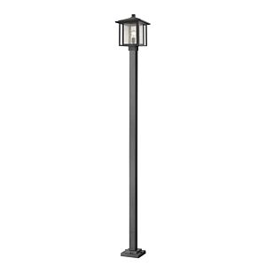 Z-Lite Aspen 1-Light Outdoor Post Mounted Fixture Light In Black