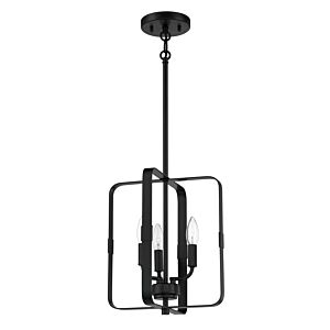 Stowe Three Light Foyer Pendant in Flat Black by Craftmade