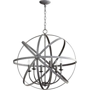 Celeste 6-Light Chandelier in Zinc