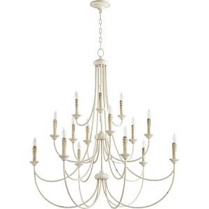 Brooks 15 Light Chandelier in Persian White by Quorum International